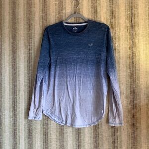 Hollister Long Sleeve Crew Top Shirt Mens Small Blue Pullover Casual